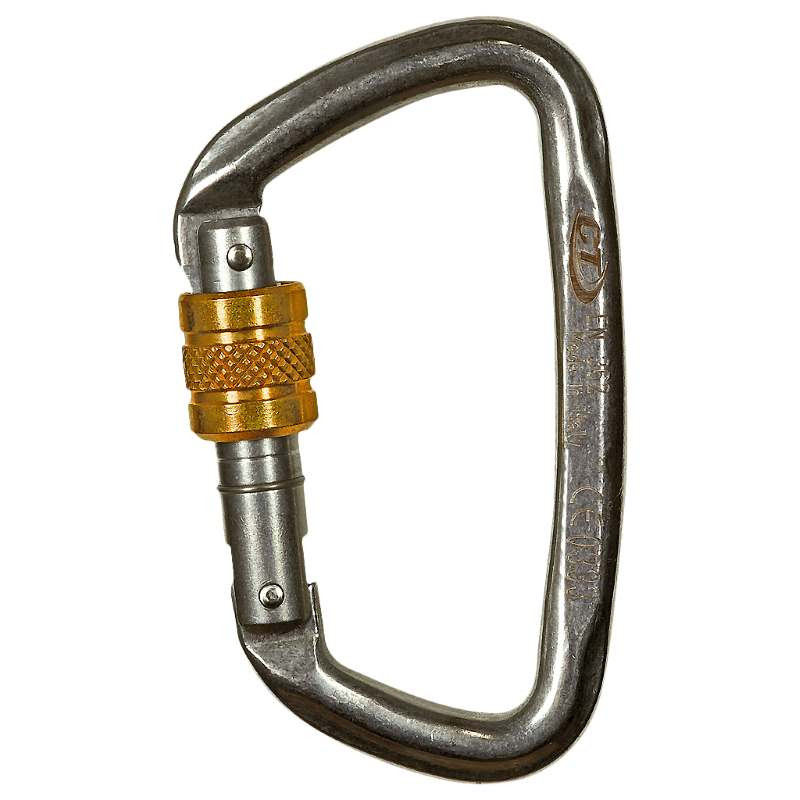 Moschettone D-Shape acciaio INOX con ghiera - CT Moschettone D-Shape acciaio INOX con ghiera - CT