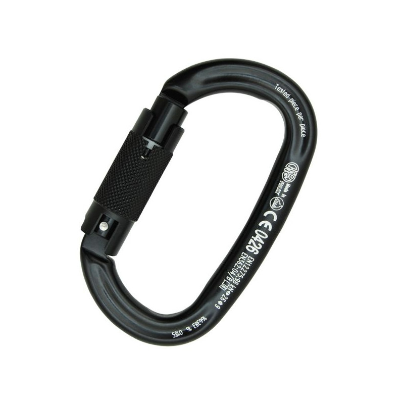 Moschettone Ovalone Tripla Chiusura NERO - KONG Moschettone Ovalone Tripla Chiusura NERO - KONG