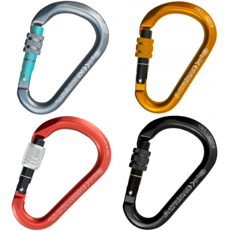 Moschettone HMS Classic con Ghiera vite - KONG Moschettone HMS Classic con Ghiera vite - KONG