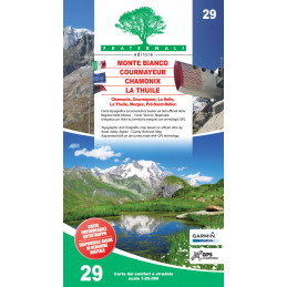 29 Cartina 29 Monte Bianco, Courmayeur, Chamonix, La Thuile - FRATERNALI