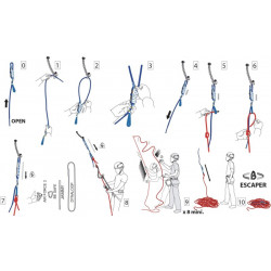 Sistema staccabile per corda Escaper uso Beal